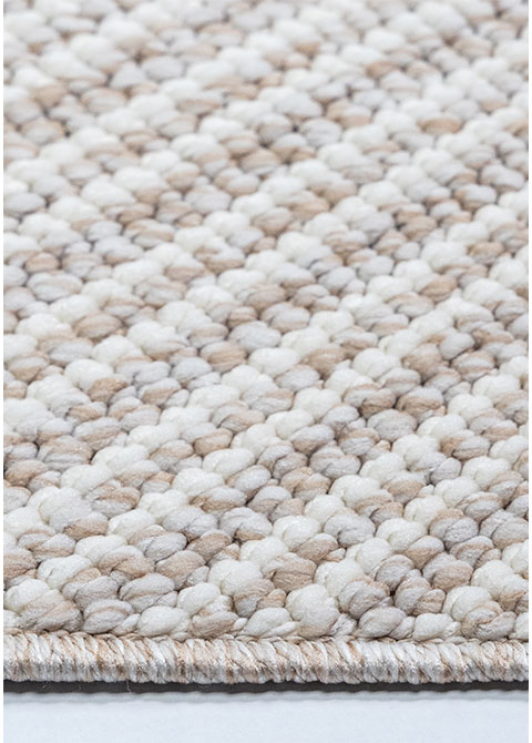 Tapete Rayado Beige con Diagonal Fina y Regular