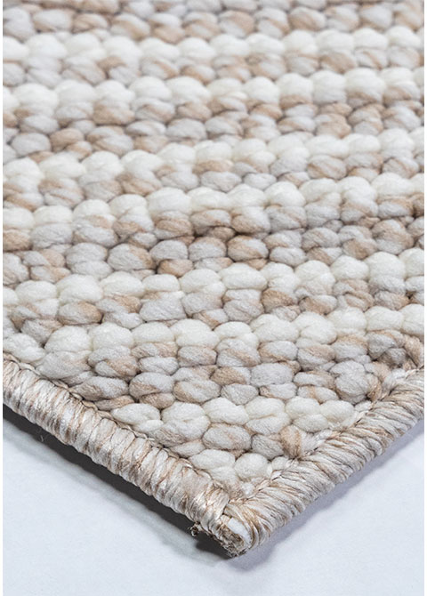 Tapete Rayado Beige con Diagonal Fina y Regular