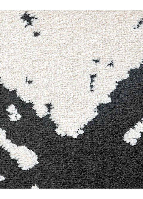 Tapete Abstracto Blanco y Negro con Brochazos Cruzados - Vista alternativa