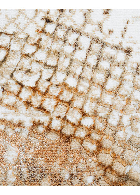 Tapete Abstracto Beige con Trama Punteada en Cobre - Vista alternativa