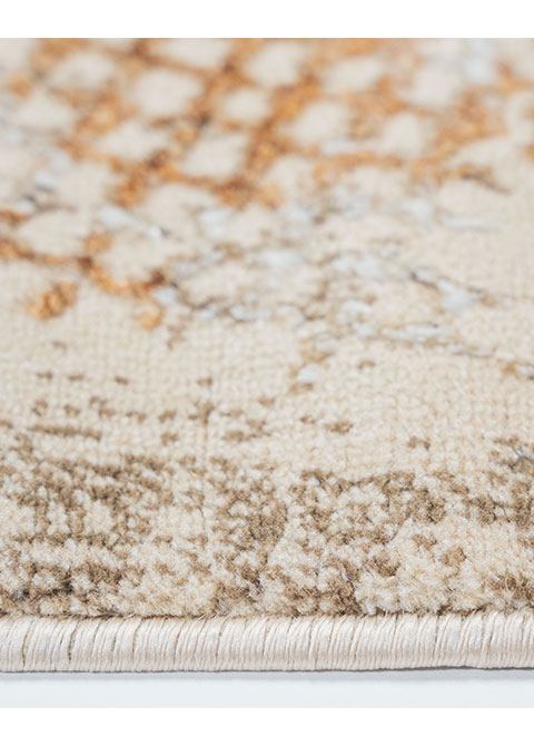 Tapete Abstracto Beige con Trama Punteada en Cobre