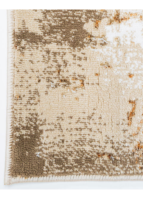 Tapete Abstracto Beige con Trama Punteada en Cobre