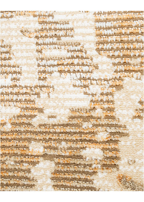 Tapete Abstracto Marfil con Vetas Retorcidas en Cobre - Vista alternativa