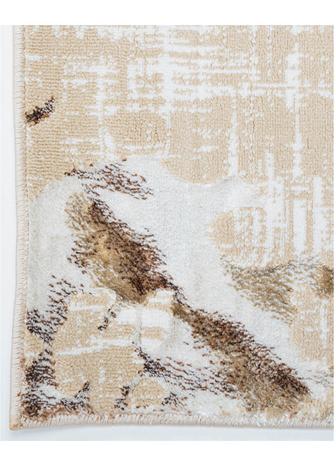 Tapete Abstracto Beige con Rombos de Mármol