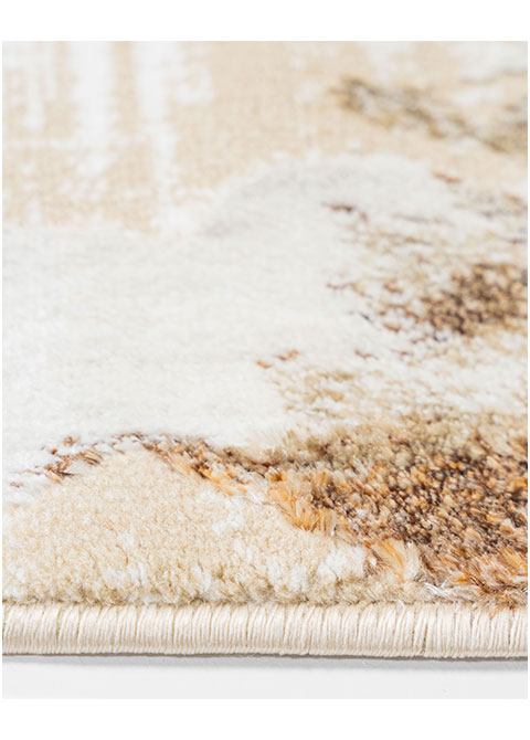 Tapete Abstracto Beige con Rombos de Mármol