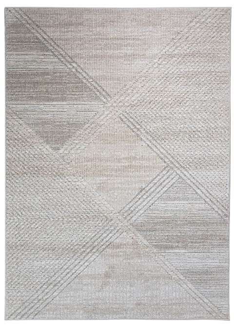 Tapete Geométrico Beige con Aspa de Cordones