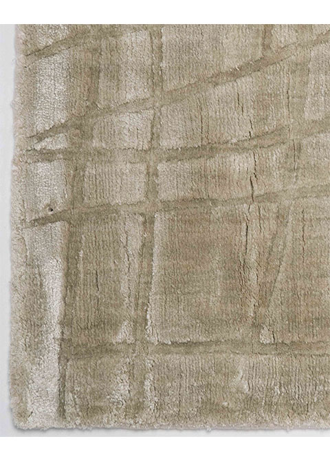 Tapete Abstracto Beige con Retícula Trazada a Mano