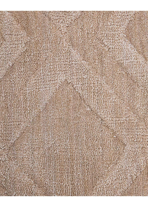 Tapete Geométrico Beige con Rombos Tallados - Vista alternativa