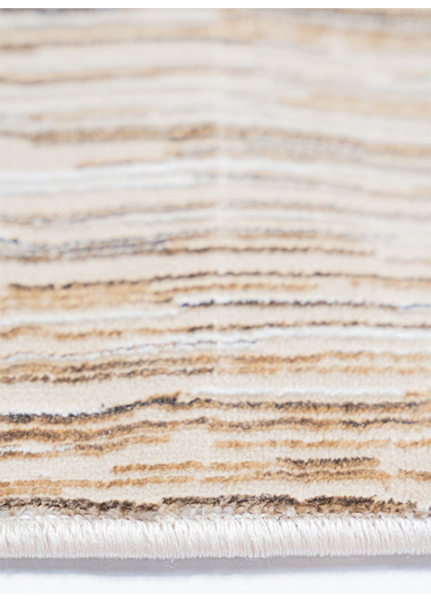Tapete Abstracto Beige con Rayado Vertical Jaspeado