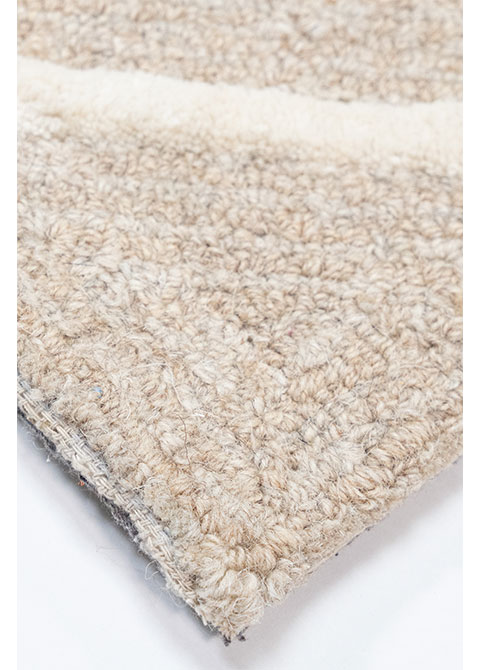 Tapete Geométrico Beige con Rombos Laberínticos