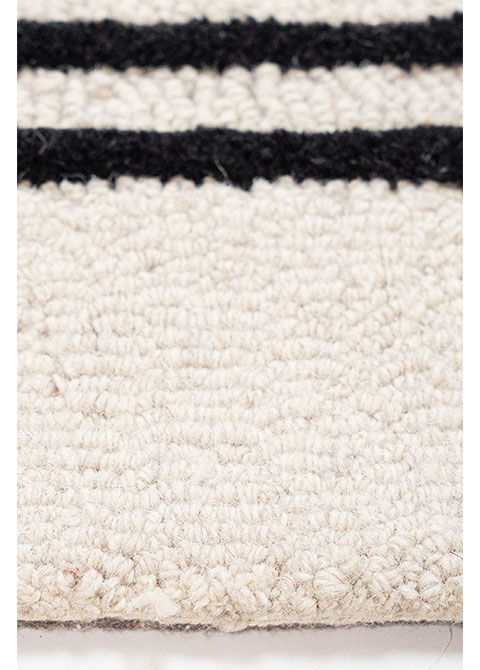 Tapete Abstracto Blanco con Rejillas y Bandas Grises