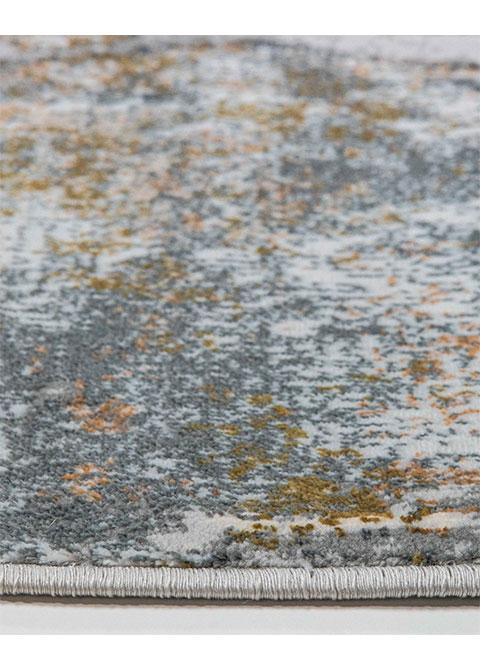 Tapete Abstracto Gris con Corteza Veteada en Oro