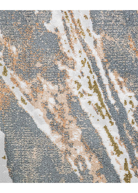 Tapete Abstracto Gris con Mármol Diagonal en Cobre - Vista alternativa