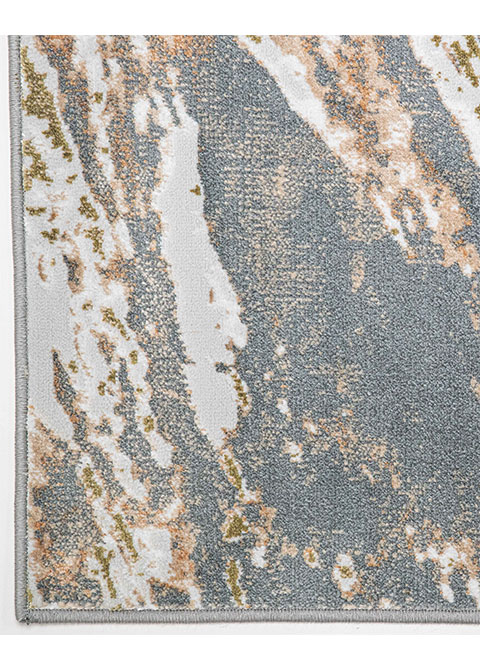 Tapete Abstracto Gris con Mármol Diagonal en Cobre