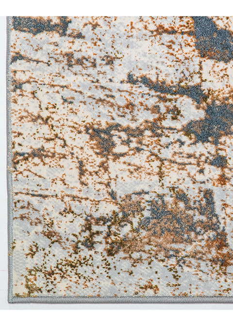 Tapete Abstracto Gris con Roca Erosionada en Oro