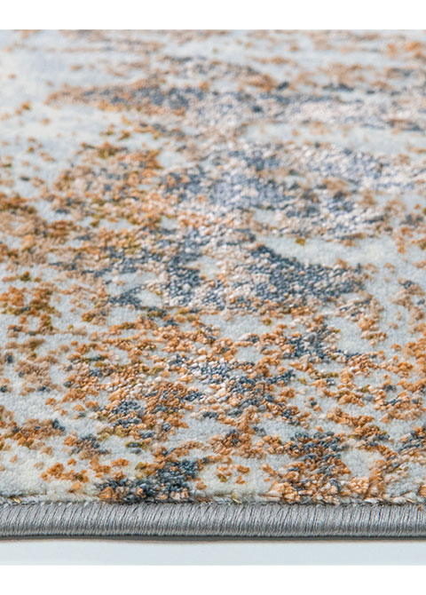 Tapete Abstracto Gris con Roca Erosionada en Oro