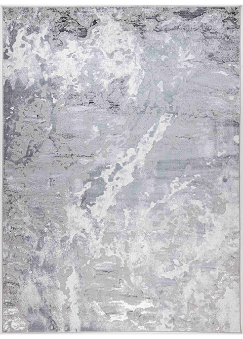 Tapete Abstracto Gris con Espuma en Blanco