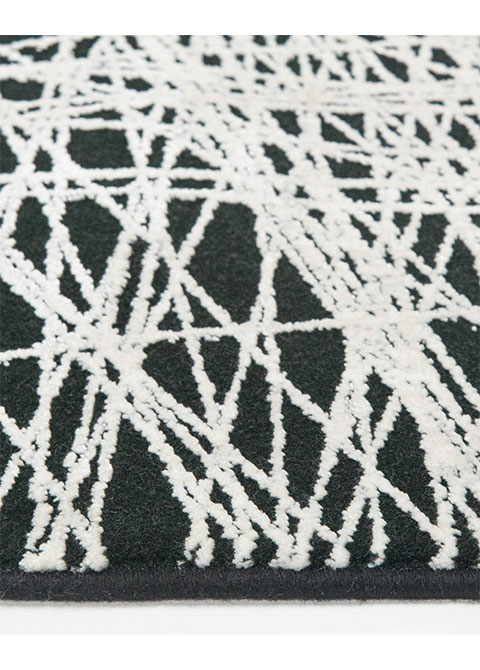 Tapete Abstracto Negro con Haz de Líneas en Blanco