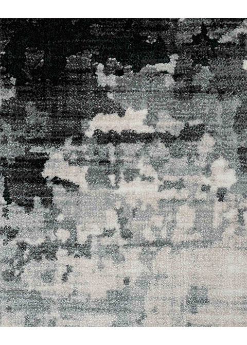 Tapete Abstracto Gris con Muro Raspado en Blanco y Negro - Vista alternativa