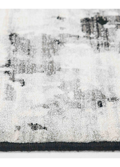 Tapete Abstracto Gris con Muro Raspado en Blanco y Negro