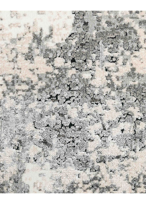 Tapete Abstracto Gris con Marco Corroído en Negro - Vista alternativa