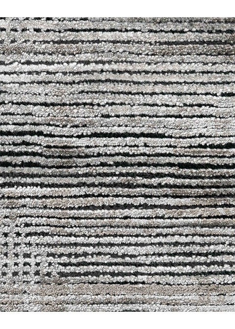 Tapete Geométrico Gris con Triángulos Trazados en Negro - Vista alternativa