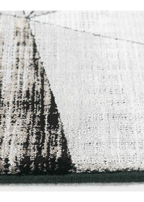 Tapete Geométrico Gris con Triángulos Trazados en Negro