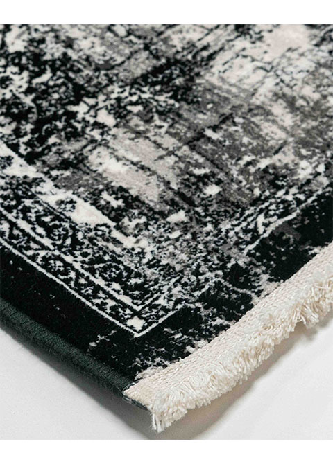 Tapete Clásico Gris con Medallón Borrado