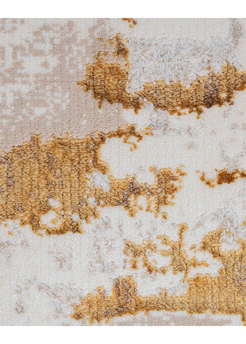 Tapete Abstracto Marfil con Estratos en Oro - Vista alternativa