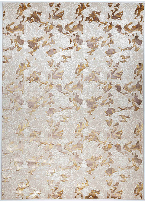 Tapete Abstracto Beige con Manchas de Oro sobre Encaje