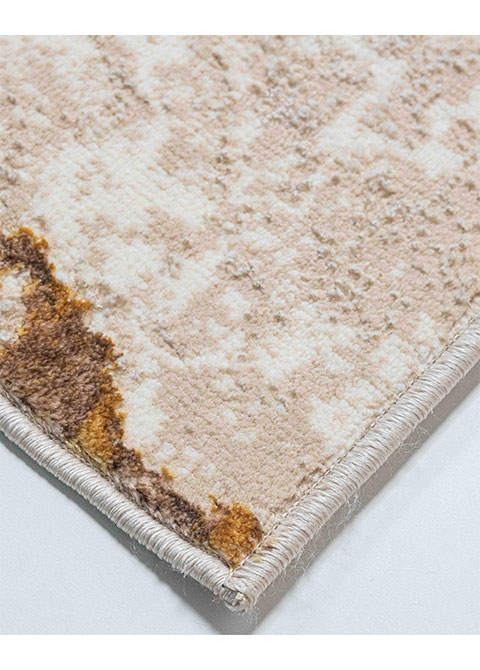 Tapete Abstracto Beige con Manchas de Oro sobre Encaje