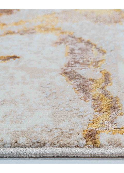 Tapete Abstracto Beige con Manchas de Oro sobre Encaje