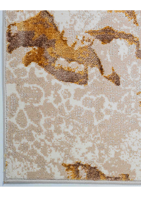 Tapete Abstracto Beige con Manchas de Oro sobre Encaje
