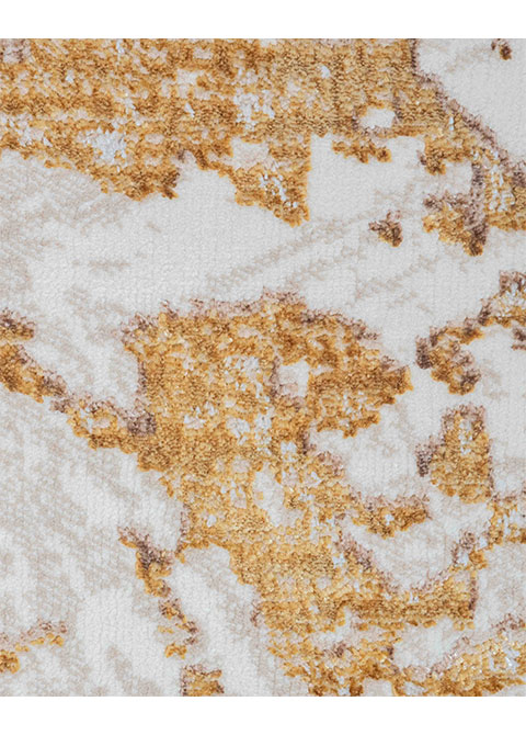 Tapete Abstracto Crema con Vetas de Mármol en Oro - Vista alternativa