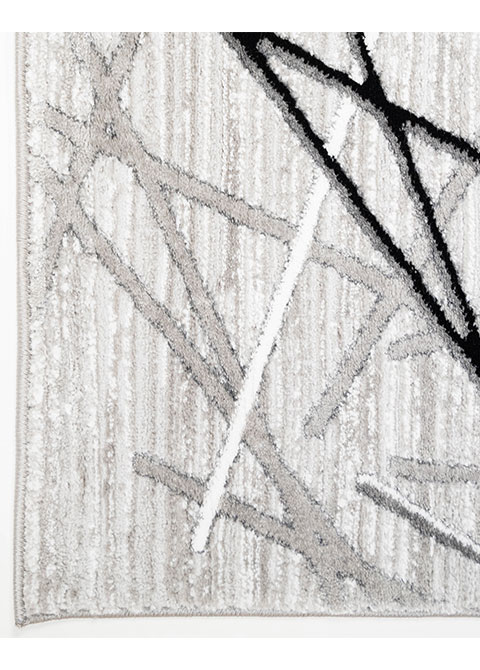 Tapete Abstracto Gris con Varillas Cruzadas