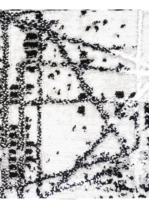 Tapete Abstracto Gris con Andamiaje en Negro - Vista alternativa