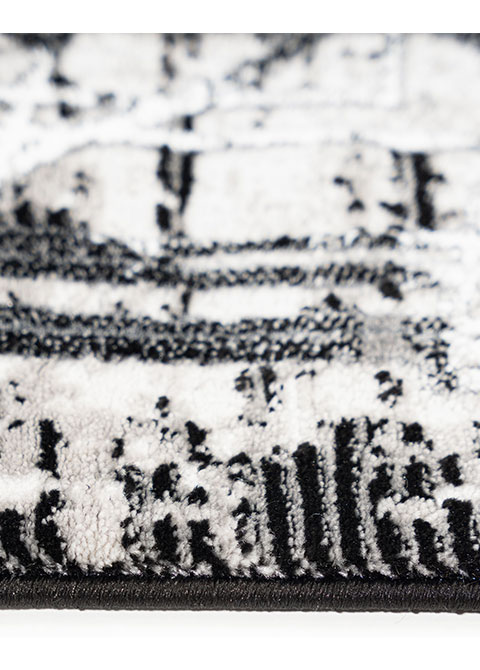 Tapete Abstracto Gris con Andamiaje en Negro