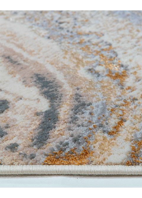 Tapete Abstracto Crema con Ágata de Vetas Curvas