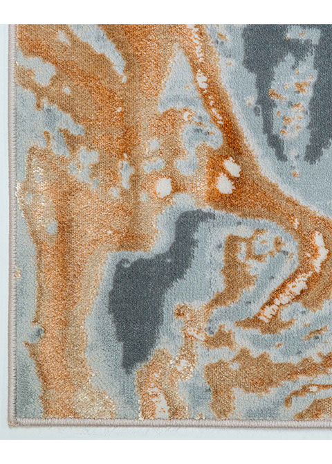 Tapete Abstracto Cobre con Mármol Arremolinado