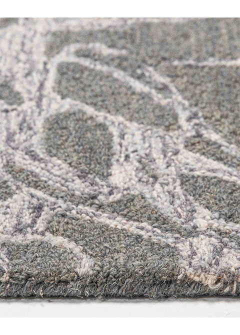 Tapete Abstracto Gris con Grietas en Blanco