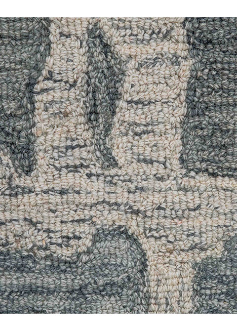 Tapete Abstracto Gris con Muro de Piedra en Relieve