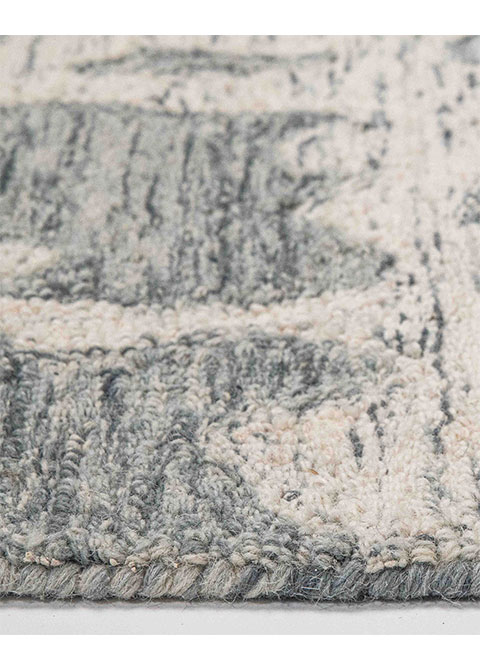 Tapete Abstracto Gris con Muro de Piedra en Relieve