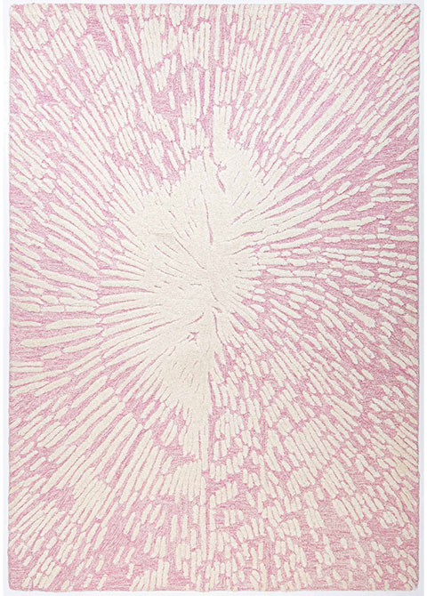 Tapete Abstracto Rosa con Estallido de Trazos