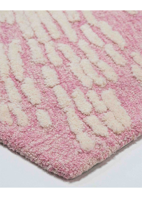 Tapete Abstracto Rosa con Estallido de Trazos