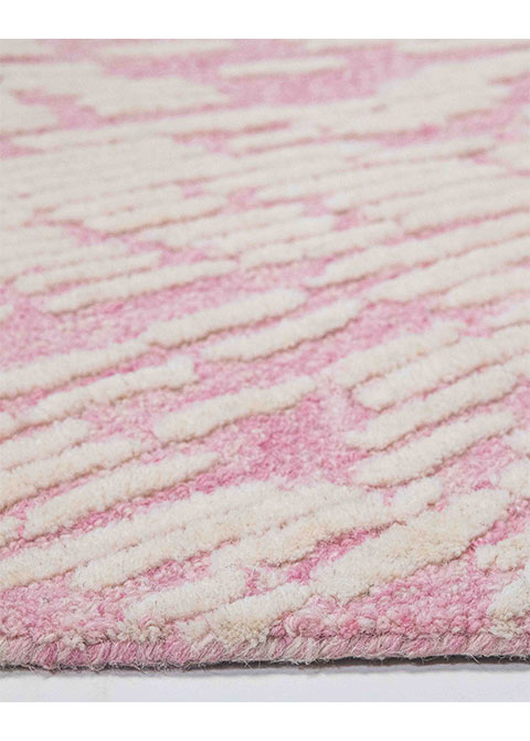 Tapete Abstracto Rosa con Estallido de Trazos