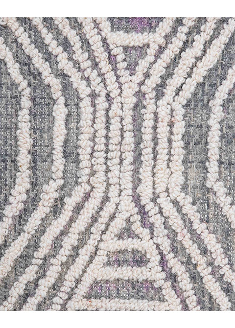 Tapete Geométrico Gris con Rombos Alargados en Relieve