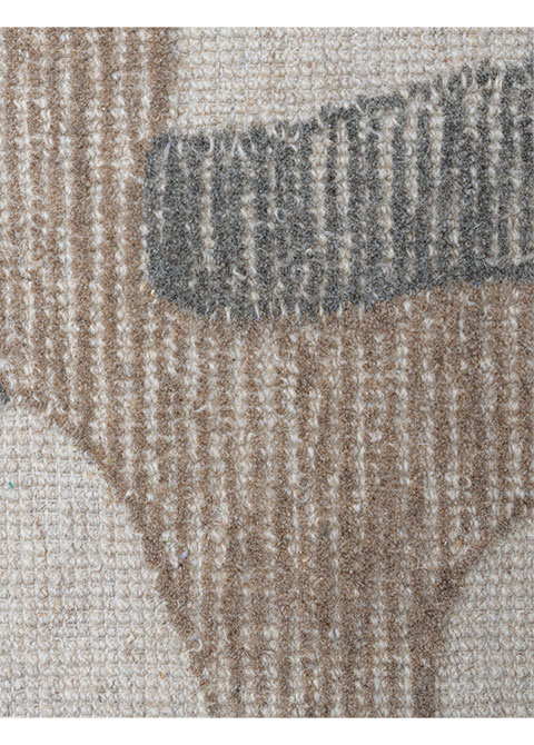 Tapete Abstracto Gris con Guijarros Perfilados