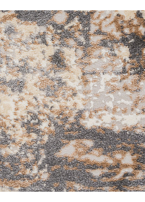 Tapete Abstracto Crema con Corrosión en Café y Gris