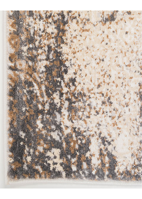 Tapete Abstracto Crema con Corrosión en Café y Gris