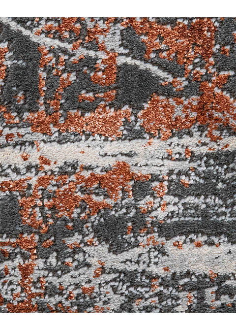Tapete Abstracto Gris con Erosión en Óxido y Azul
